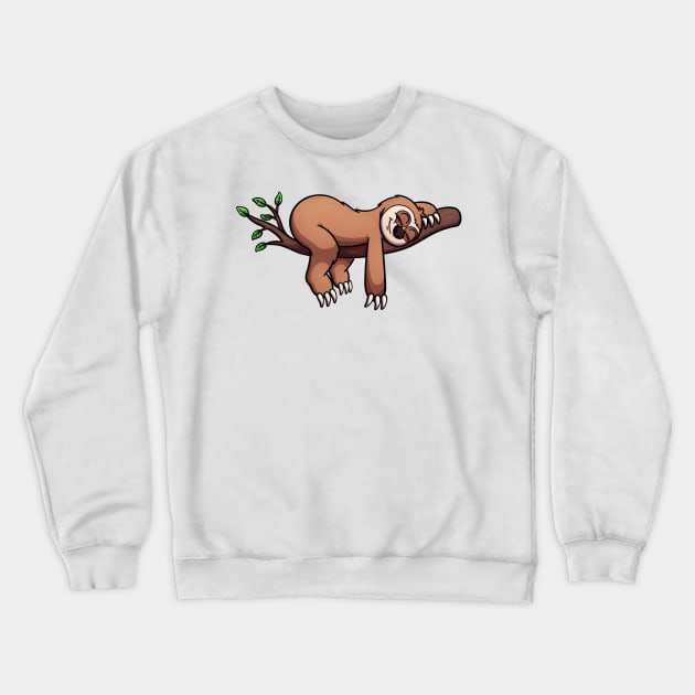 Sleeping Sloth Crewneck Sweatshirt by TheMaskedTooner